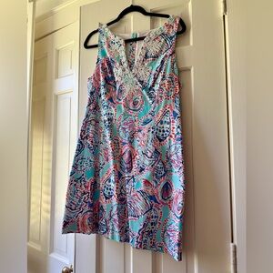 Lilly Pulitzer Turquoise Multicolor Printed Shift Dress NWT